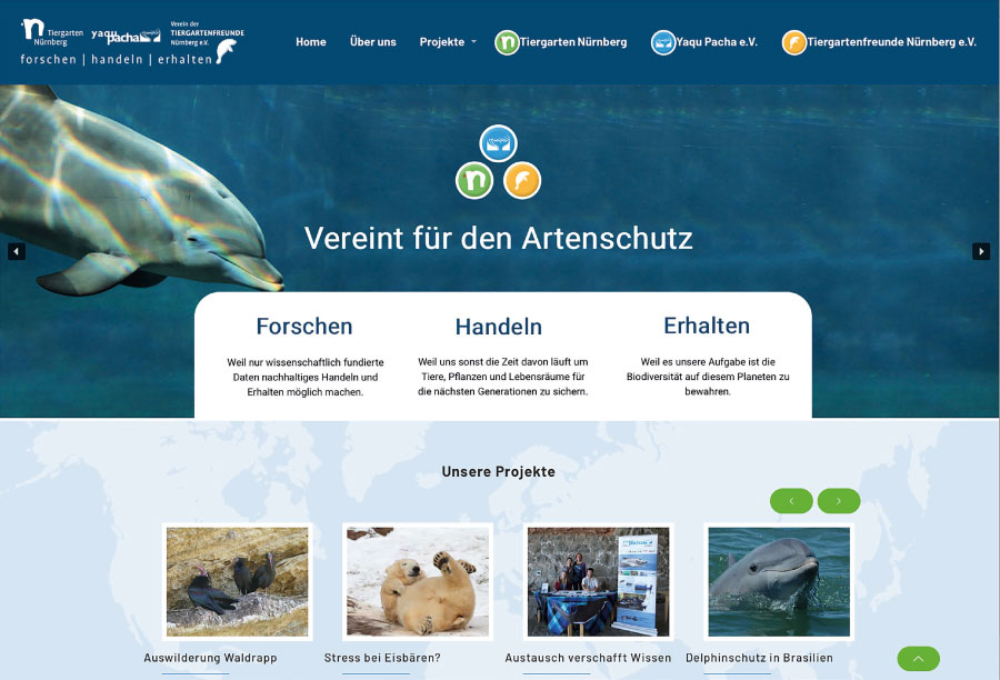 Website Artenschutz, forschen-handeln-erhalten.de