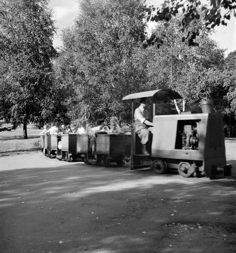 Kleinbahn im Tiergarten, 29. August 1951, Stadtarchiv
